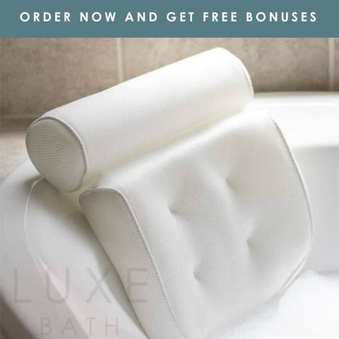 Bath Pillow And Caddy Bundle By LuxeBath™