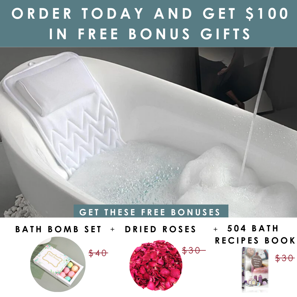 Almohada de baño de cuerpo completo de LuxeBath™ + obsequios gratis