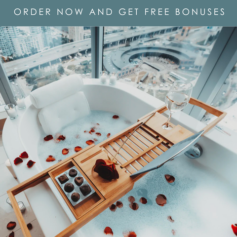 Bath Bridge By LuxeBath™ + FREE Bath Pillow + FREE Dried Roses
