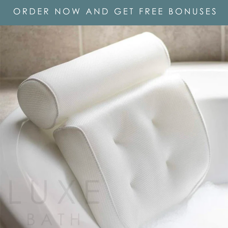 New Years Offer - Bath Bridge By LuxeBath™ + FREE Bath Pillow + FREE Dried Roses