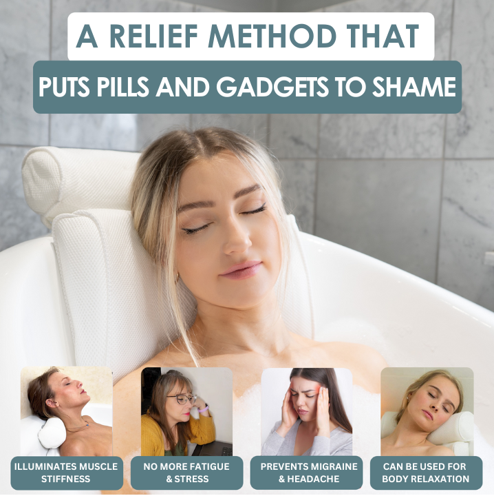 Bath Pillow By LuxeBath - Neck And Back Pain Fix