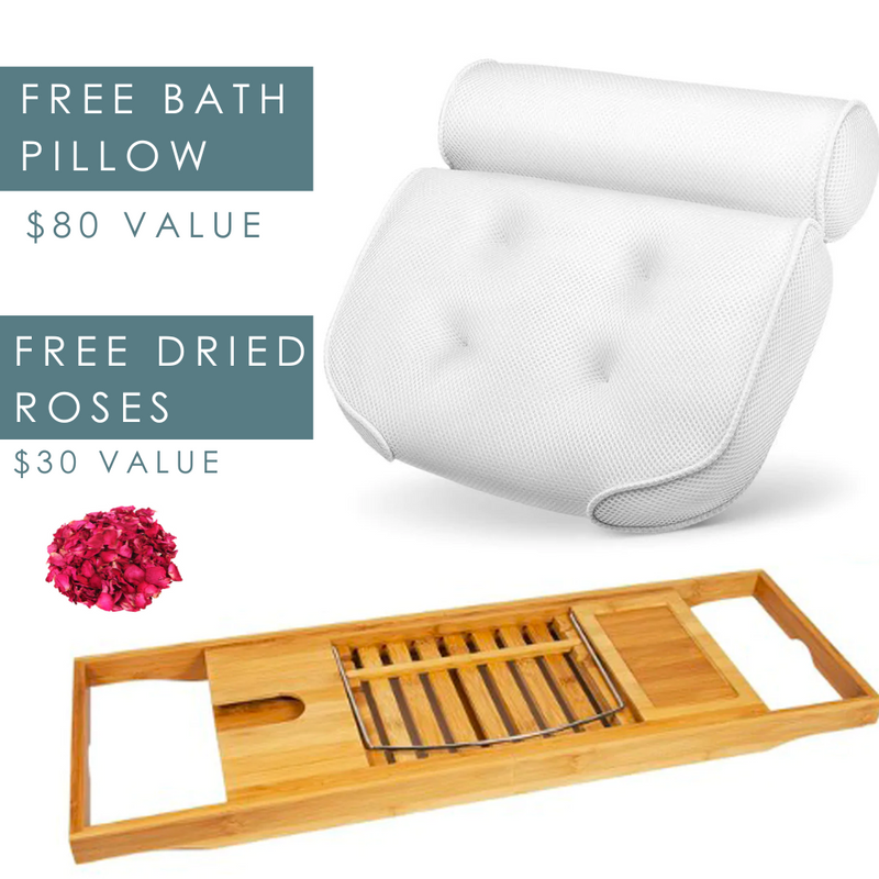 Oferta de Año Nuevo - Bath Bridge By LuxeBath™ + Almohada de baño GRATIS + Rosas secas GRATIS 