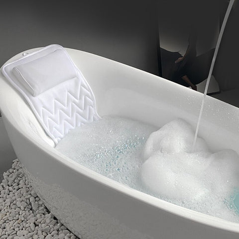 Fitrace Bath Pillow, Soft Spa Bath Tub Pillow Headrest, 17x17in Large  Luxury Bathtub pillow with Seven Strong Grip Suction Cups, 3D Air Mesh  Breathable Support Head, Neck, Shoulders and Back for Hot